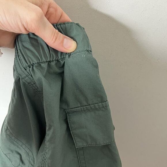 Forever 21 Women's Utility Shorts L Green High Rise Cargo Pockets Elastic Waist - Picture 5 of 6